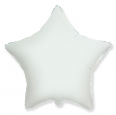 Шар Звезда, Белый / White (в упаковке)