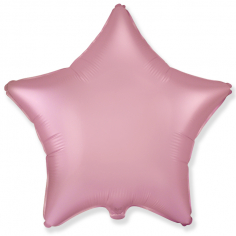 Шар Звезда Розовый Сатин / Pink Satin (в упаковке)